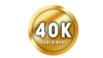 Insta 40k , 40 thounds subscribers PNG in golden circle