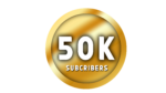 Insta 50k , 50 thounds subscribers PNG in golden circle