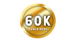 Insta 60k , 60 thounds subscribers PNG in golden circle
