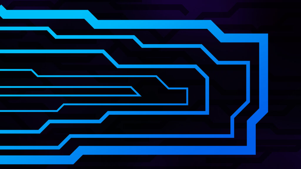 Neon Nova Abstract Blue Background with Sci Fi Gaming HUD design