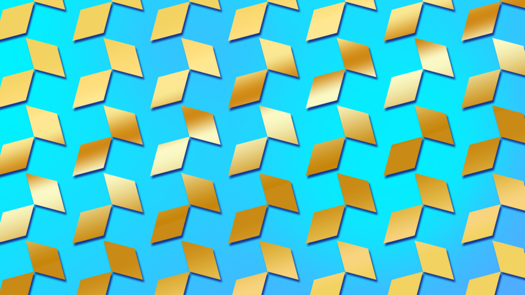 Pattern background with golden design and skublue bg