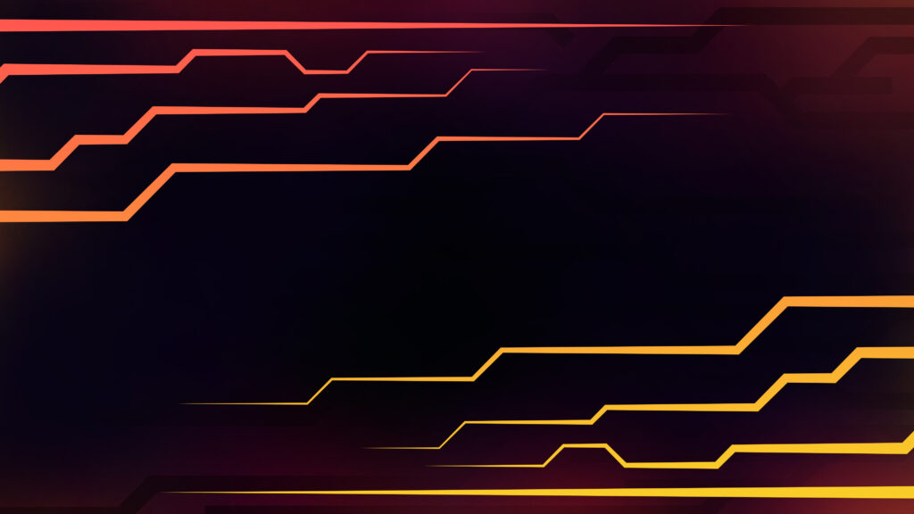 Quantum Quasar Glowing Futuristic Orange Background with HUD