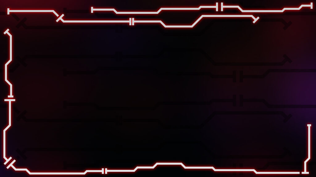 Ultrablaze Neon lit Futuristic Red Background with HUD