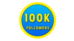 Insta 100k followers png in yellow color circle
