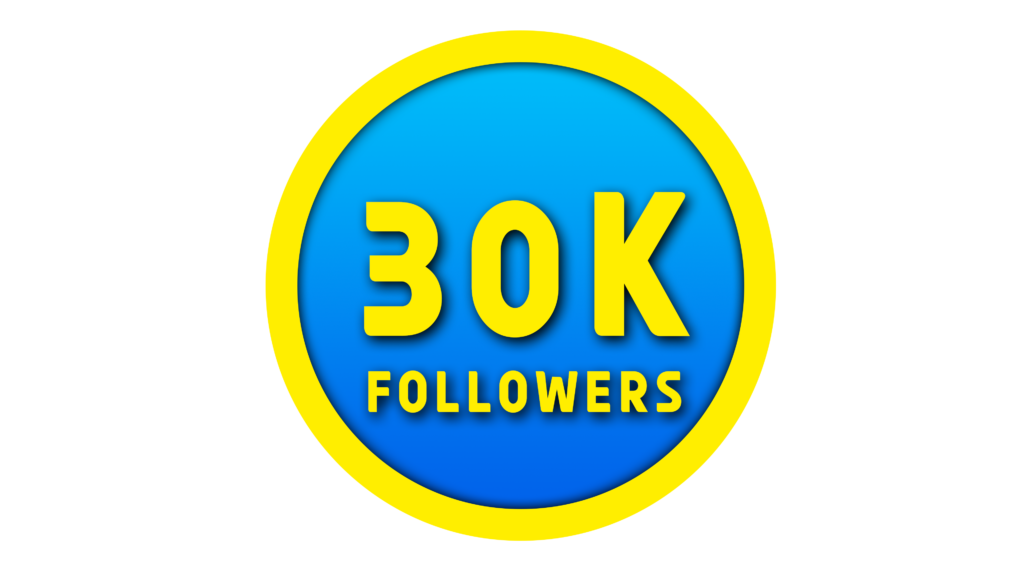 Insta 30k followers png in yellow color circle