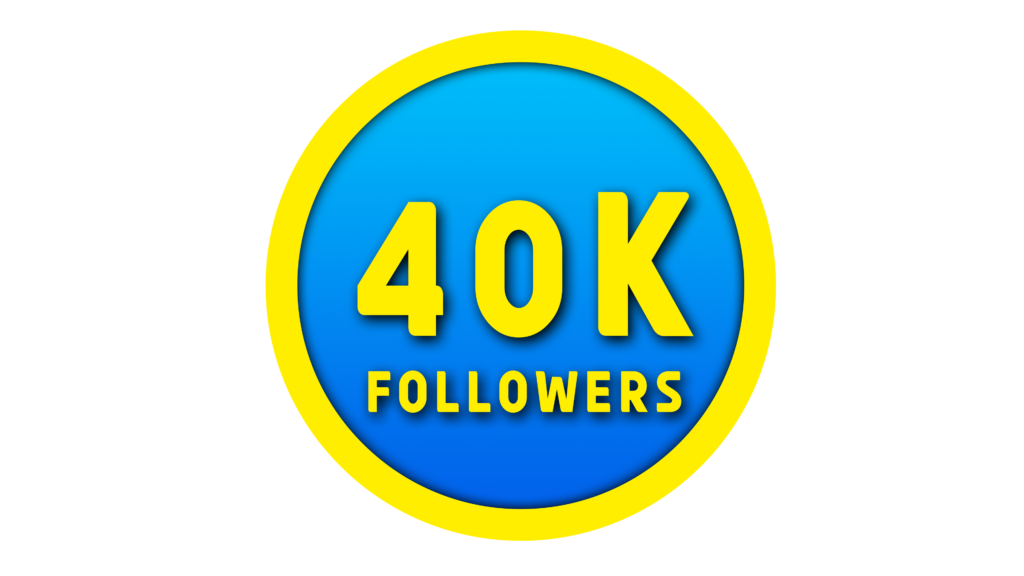 Insta 40k followers png in yellow color circle