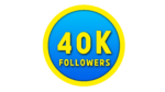 Insta 40k followers png in yellow color circle