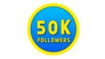 Insta 50k followers png in yellow color circle