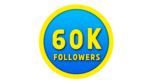 Insta 60k followers png in yellow color circle