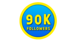 Insta 90k followers png in yellow color circle