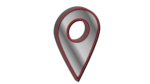 3D loaction png , silver color GPS pin transparent image