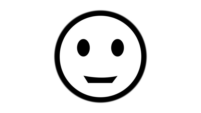 Black and Whilte emoji transparent background