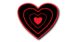 Black and red color heart free png download