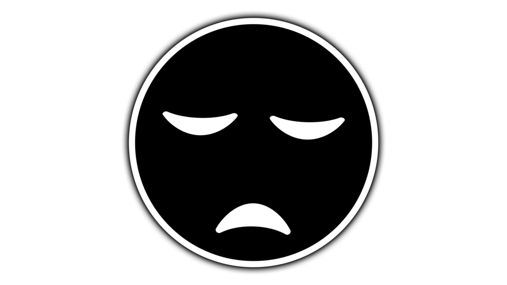 Black color attitude emoji png