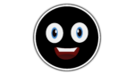 Black color cool emoji png