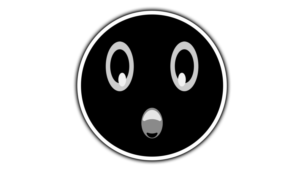 Black color emoji icon png