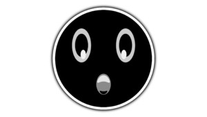 Black color emoji icon png