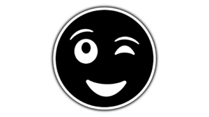 Black color emoji transparent image png free download