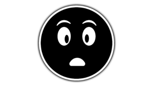 Black color sad emoji png