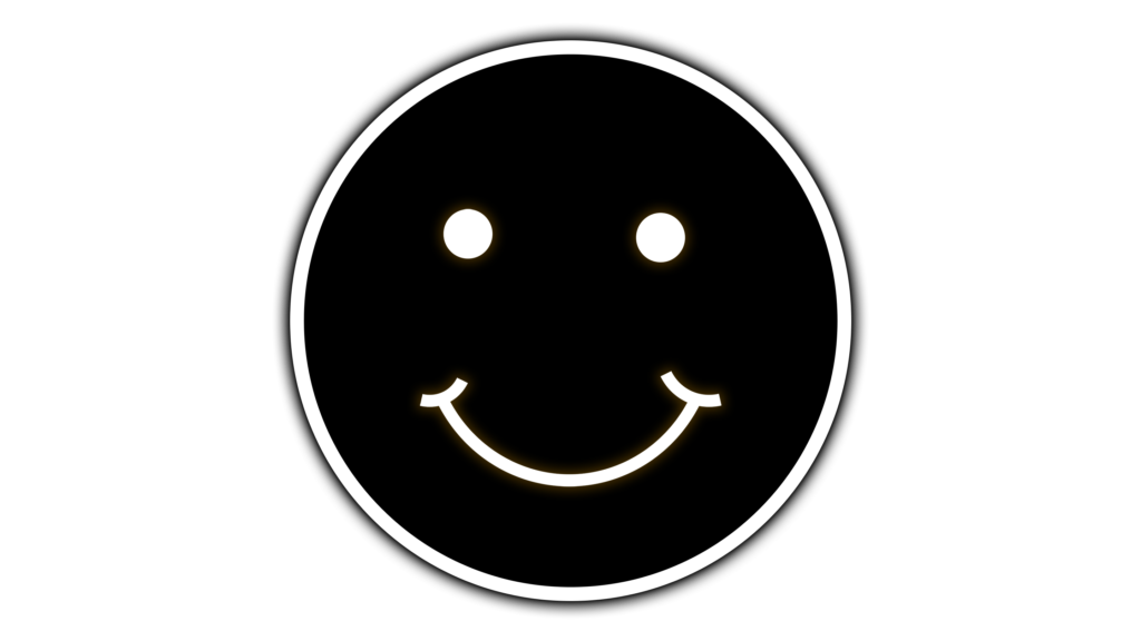 Black color smily face icon free download