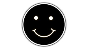 Black color smily face icon free download