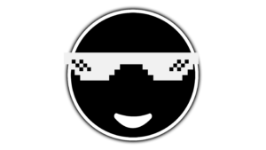 Black color thug life goggles emoji icon png free download