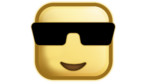 Black googles emoji png square design