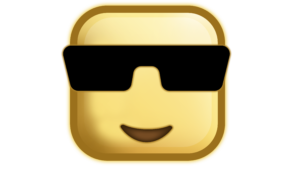 Black googles emoji png square design