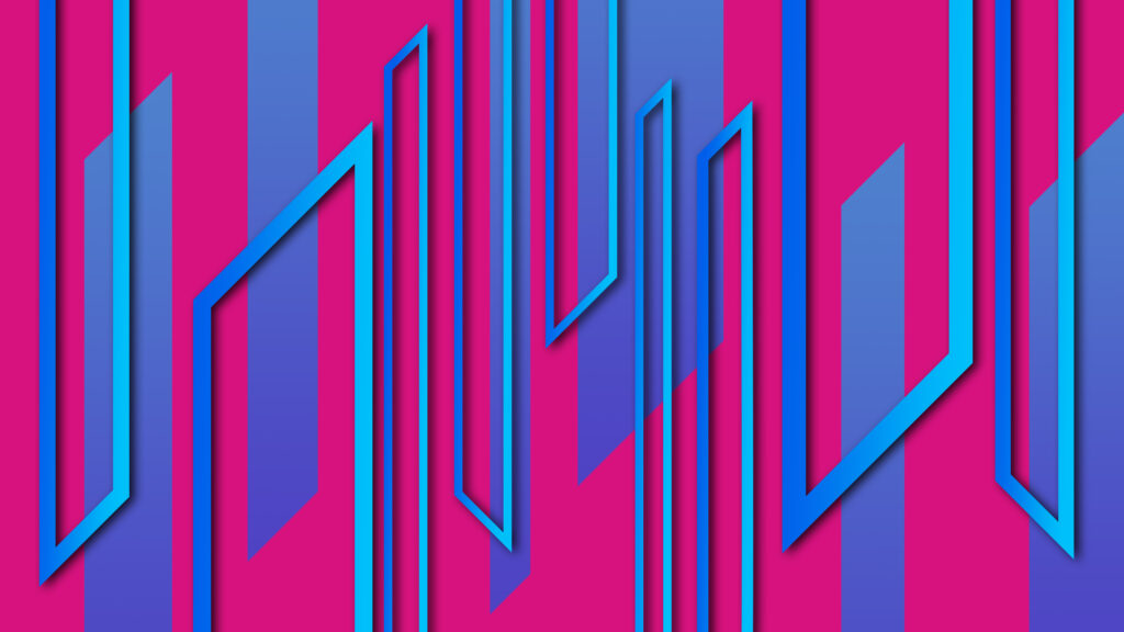 Blue Abstract geometric diagonal pink red gradient background