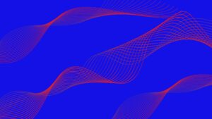 Blue Color Abstract Background with red wave lines Full HD BG