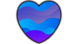 Blue color heart png image copywright free download