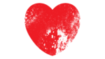 Broken heart transparent png red color