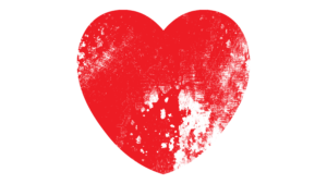 Broken heart transparent png red color