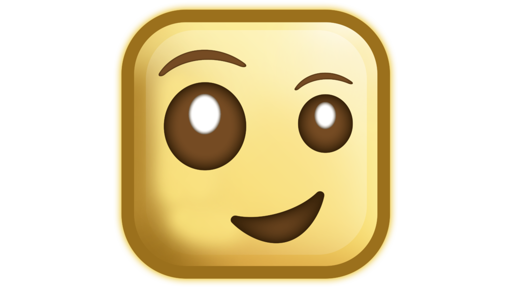 Brown color square cute emoji png free download