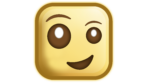 Brown color square cute emoji png free download