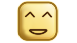 Closed eyes emoji background png square shape