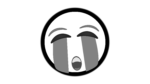 Crying emoji with white circle png 4k resolution style free downalod