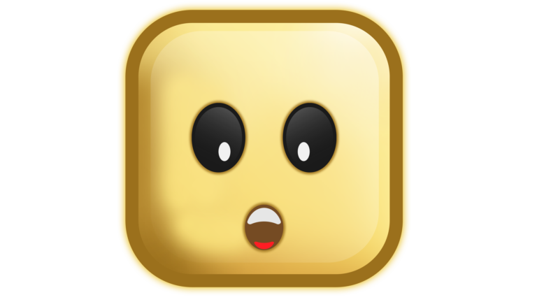 Cute emoji png with square shape design style