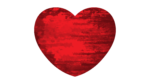 Dirty style red heart png free