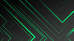 Futuristic technology background, Abstract green light neon grey metallic black shadow triangle pattern design modern