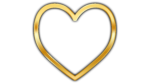 Golden stroke heart png image, wedding png