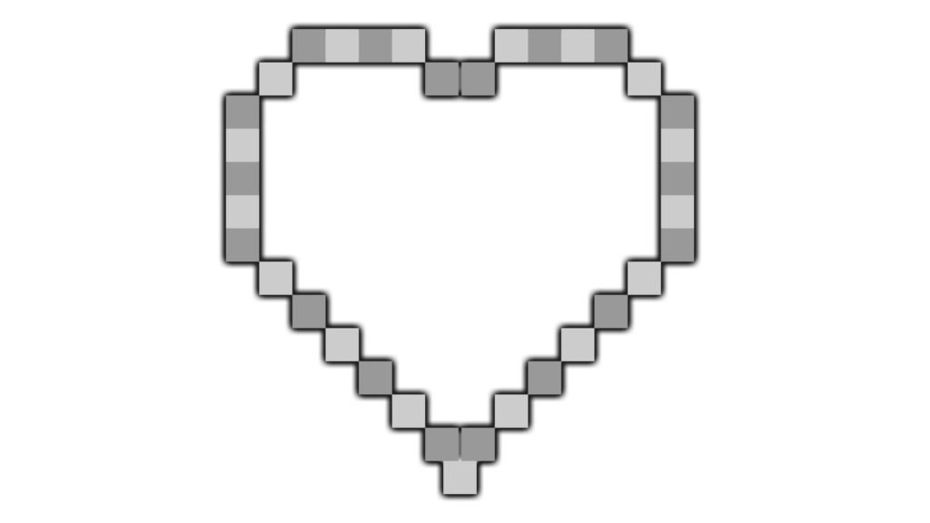 Heart pixelated image PNG