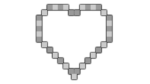 Heart pixelated image PNG