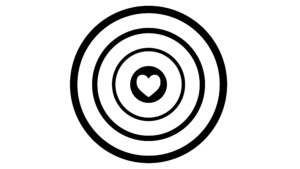 Heart png in focus goal icon black and white png