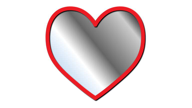 Heart png red with silver plate background