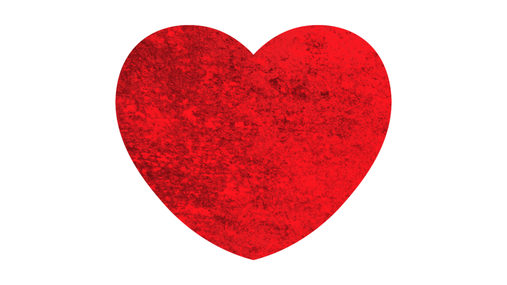 Heart png with overlays dirty texture