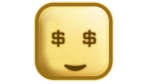 Money emoji png brown square shape design png free download