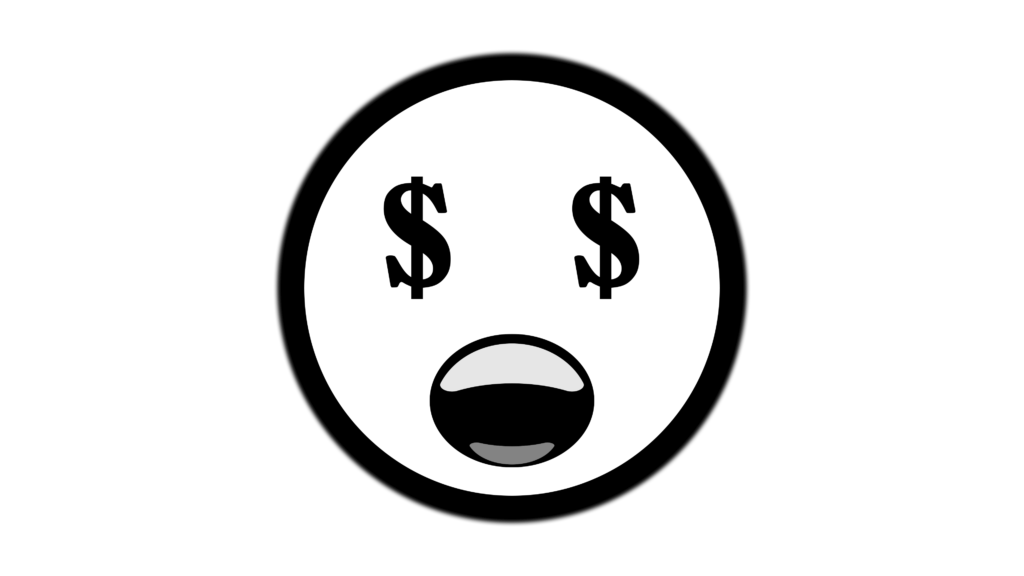 Money eyes white color emoji png