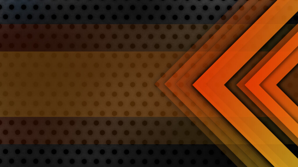 Orange color gaming background arrow design