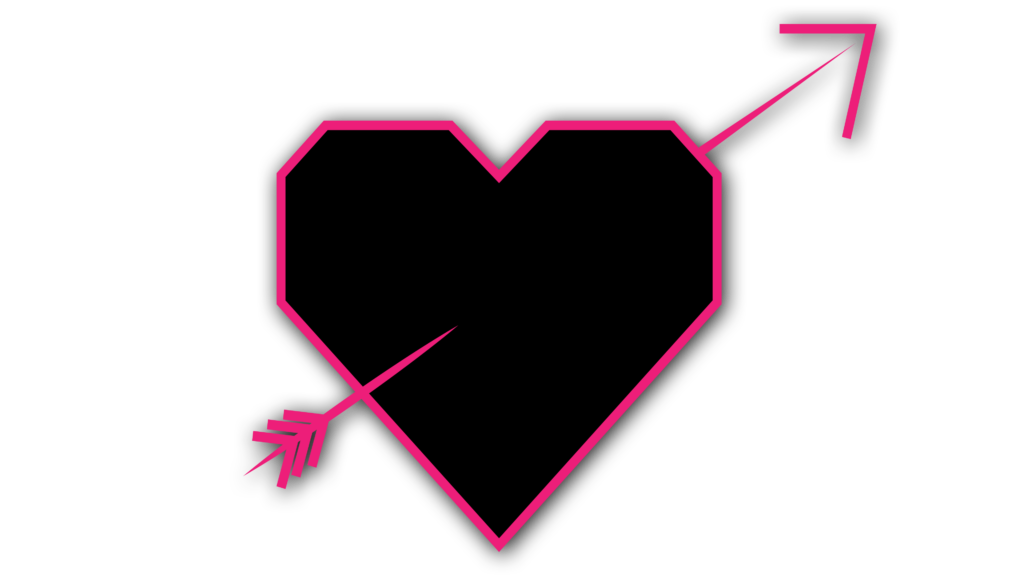 Pink color arrow with heart png image copyright free download